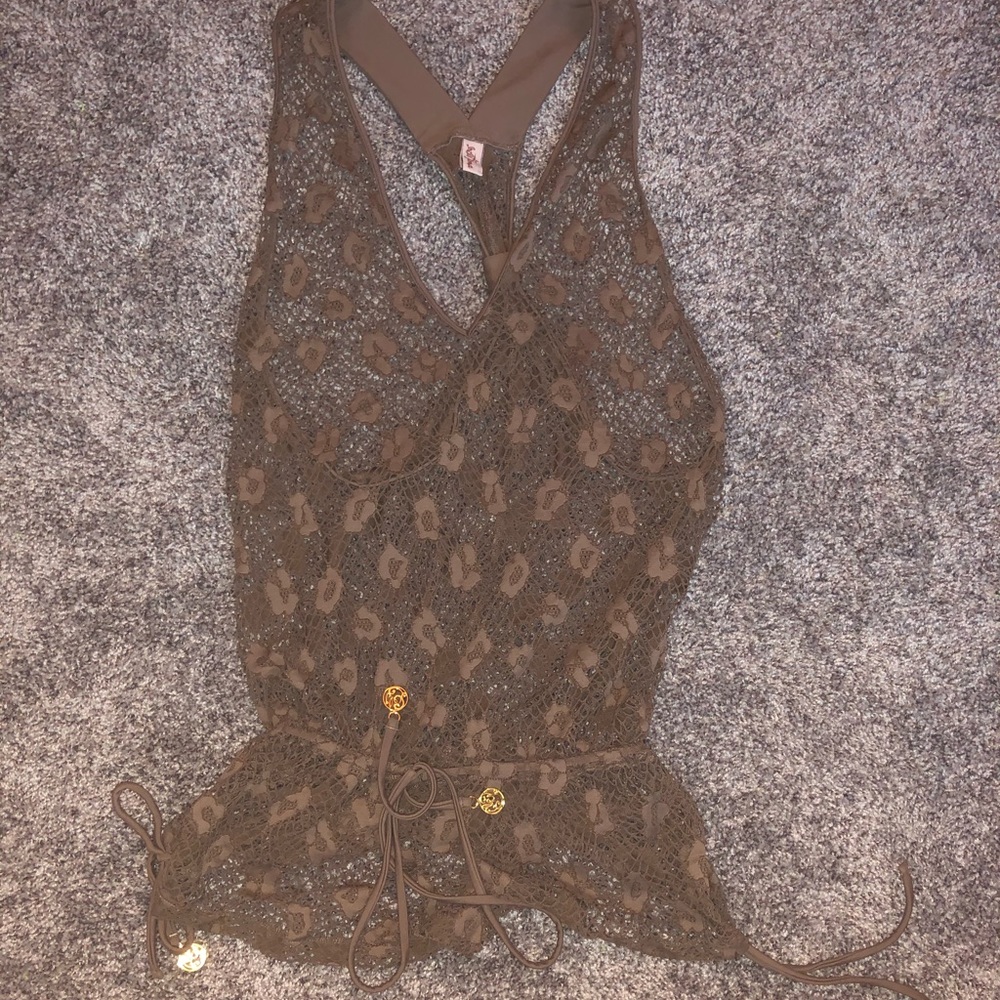 Swim cover up romper